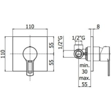 Смеситель для душа Paffoni Ringo RIN010CR