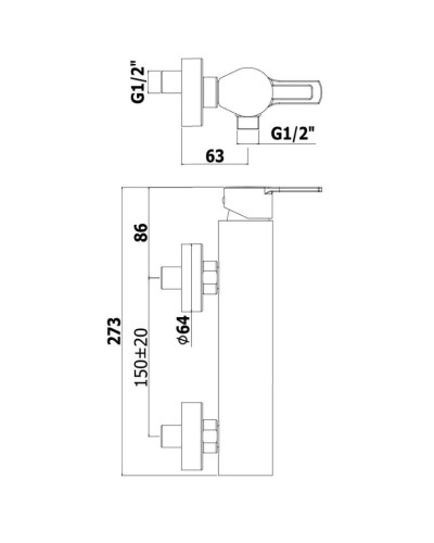 Смеситель для душа Paffoni Ringo RIN168CR