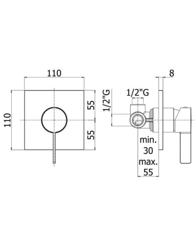 Смеситель для душа Paffoni Rock RO010CR