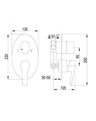 Смеситель для душа Lemark Atlantiss LM3227C Хром