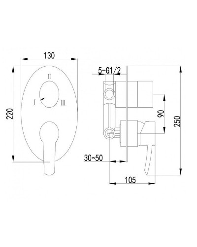 Смеситель для душа Lemark Atlantiss LM3228C Хром