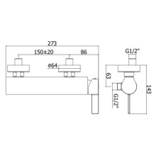 Смеситель для душа Paffoni Rock RO168CR