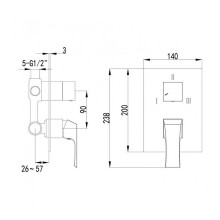 Смеситель для душа Lemark Unit LM4528C Хром