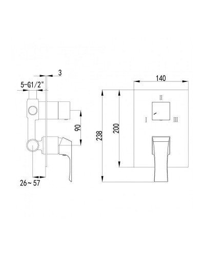 Смеситель для душа Lemark Unit LM4528C Хром