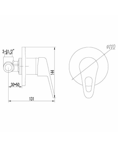 Смеситель для душа Lemark Luna LM4123C Хром