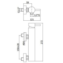 Смеситель для душа Paffoni Stick SK168CR