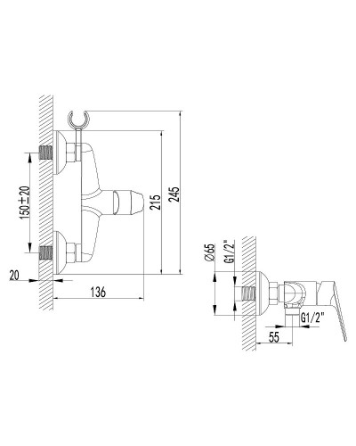 Смеситель для душа Lemark Partner LM6559C Хром