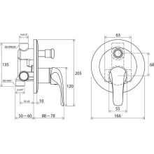 Смеситель для душа Ravak Rosa RS 061.00 X070014 Хром