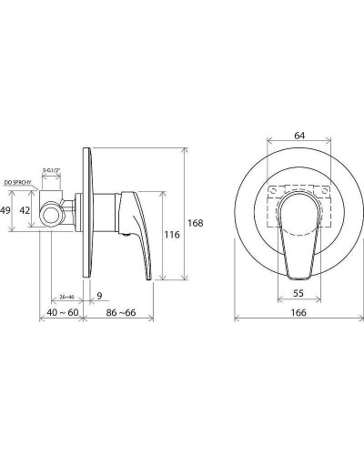 Смеситель для душа Ravak Neo NO 062.00 X070021 Хром