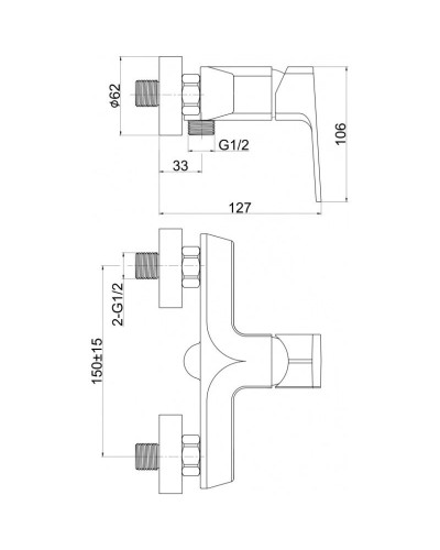 Смеситель для душа Cersanit Wisla A63057