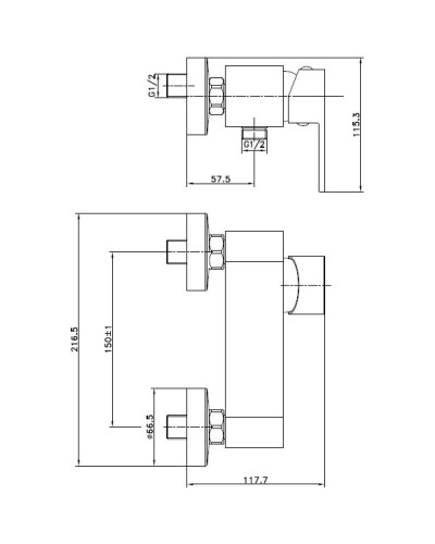 Смеситель для душа Cersanit Elio A63046
