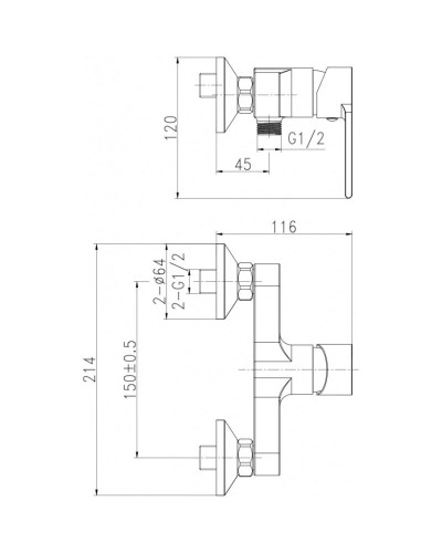 Смеситель для душа Cersanit Brasko A63022