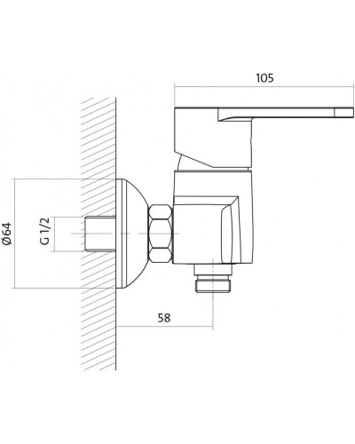 Смеситель для душа Cersanit Cari A63027