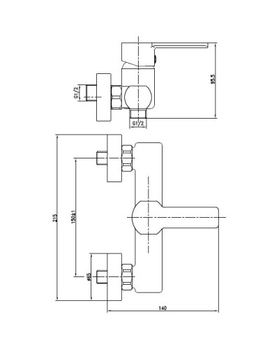 Смеситель для душа Cersanit Smart A63049