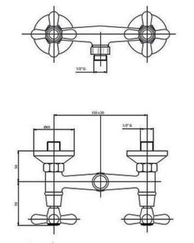Смеситель для душа Caprigo Bristol 21-015-crm