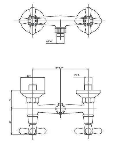 Смеситель для душа Caprigo Bristol 21-015-vot