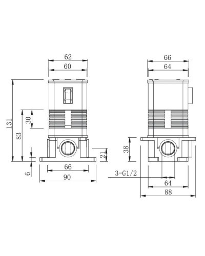 Смеситель для душа Caprigo Fonte 12-550-crm