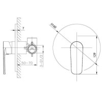 Смеситель для душа Caprigo Atlantic 51-050-crm