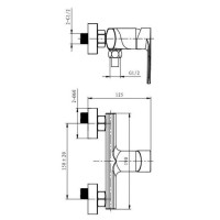 Смеситель для душа Caprigo Atlantic 51-016-crm