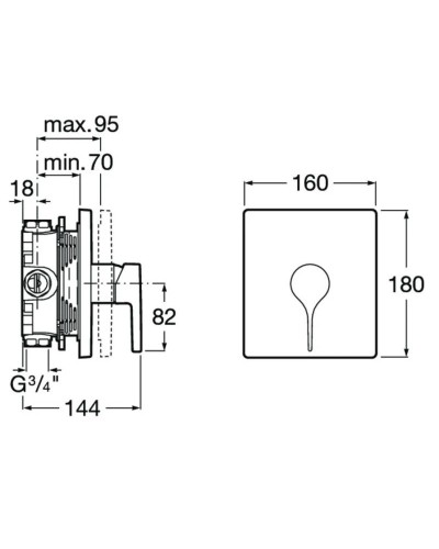 Смеситель для душа Roca Insignia 5A2B3AC00