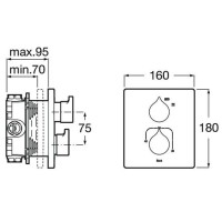Термостат для душа Roca Insignia 5A2C3ACN0