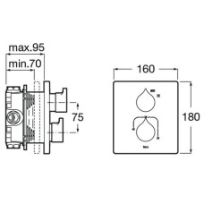 Термостат для душа Roca Insignia 5A2C3ACN0