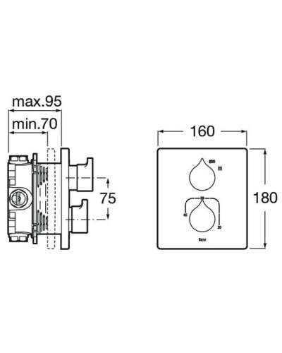 Термостат для душа Roca Insignia 5A2C3ACN0