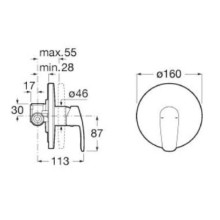Смеситель для душа Roca Monodin-N 5A2298C00