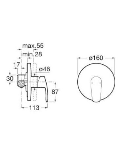 Смеситель для душа Roca Monodin-N 5A2298C00