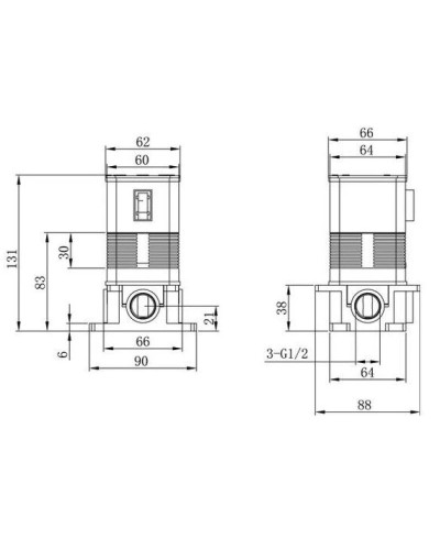 Смеситель для душа Caprigo Adria Uno 02-550-crm