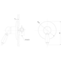 Смеситель для душа Caprigo Adria Uno Black Edition 02B-550-crm