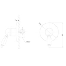 Смеситель для душа Caprigo Adria Uno Metal Edition 02M-550-crm