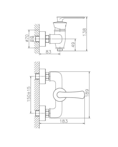 Смеситель для душа Haiba HB20181-7