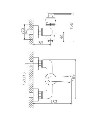 Смеситель для душа Haiba HB20181