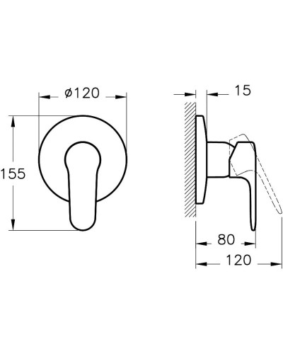 Смеситель для душа VitrA Root Round A42728EXP