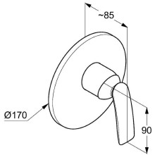 Смеситель для душа Kludi Balance 526559175 Белый Хром