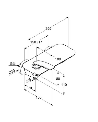 Смеситель для душа Kludi Balance 527109175 Белый Хром