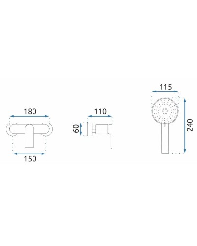 Смеситель для душа Rea Verso REA-B6566