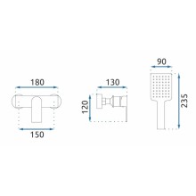 Смеситель для душа Rea Urban REA-B9909