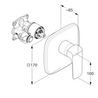 Смеситель для душа Kludi Ameo 416550575 Хром