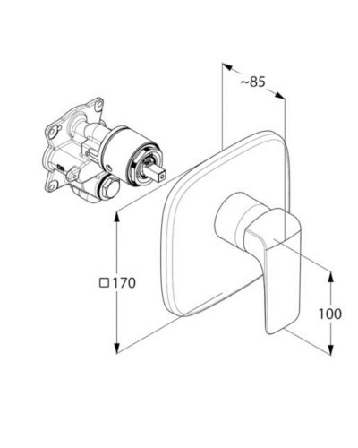 Смеситель для душа Kludi Ameo 416550575 Хром
