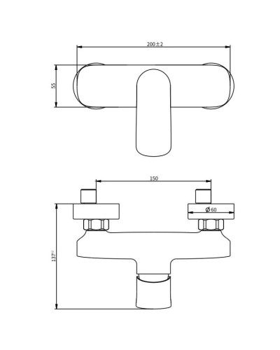 Смеситель для душа Savol SK-H7403