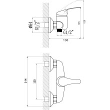 Смеситель для душа Savol S-T3001