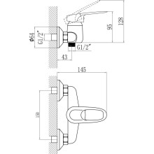 Смеситель для душа Savol S-T3004