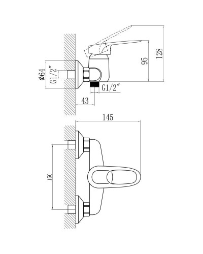 Смеситель для душа Savol S-T3004