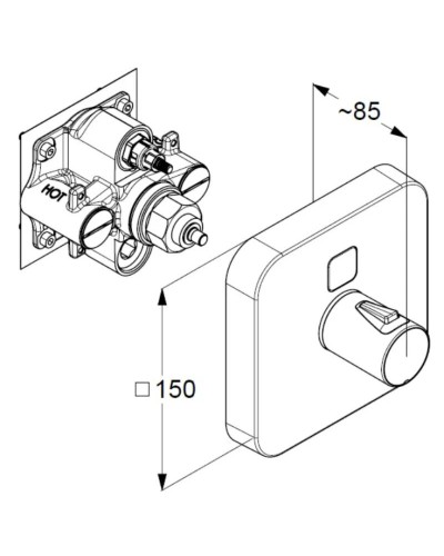 Термостат для душа Kludi Push 389010538