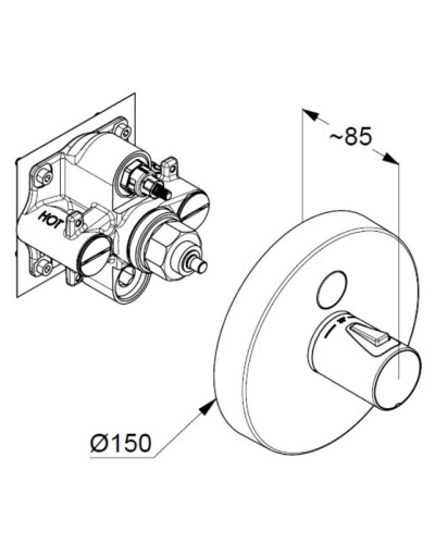 Термостат для душа Kludi Push 389020538