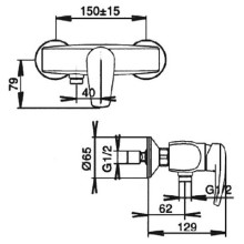 Смеситель для душа Jacob Delafon Panache E71243-CP