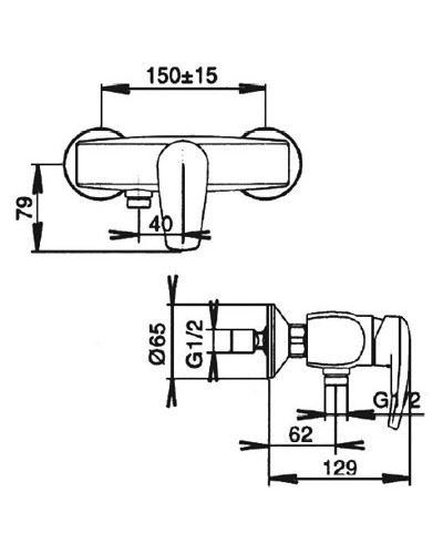 Смеситель для душа Jacob Delafon Panache E71243-CP