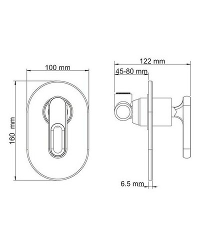 Смеситель для душа WasserKRAFT Kammel 1851 Хром